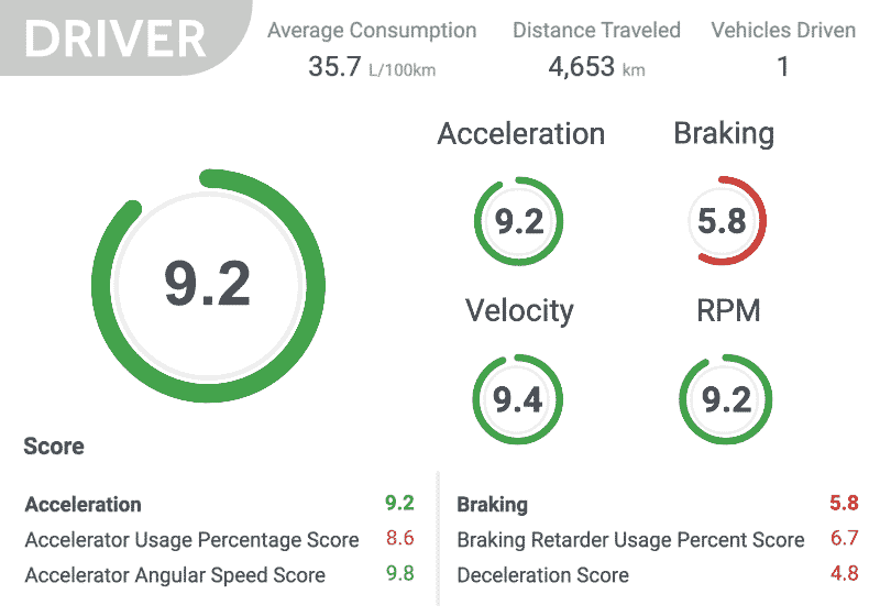 Ecodriving Driver Scoring