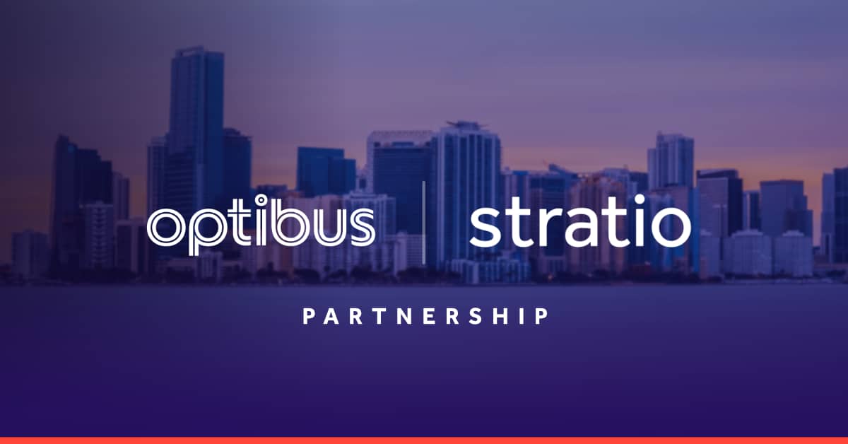 an image featuring the partnership between Stratio and Optibus