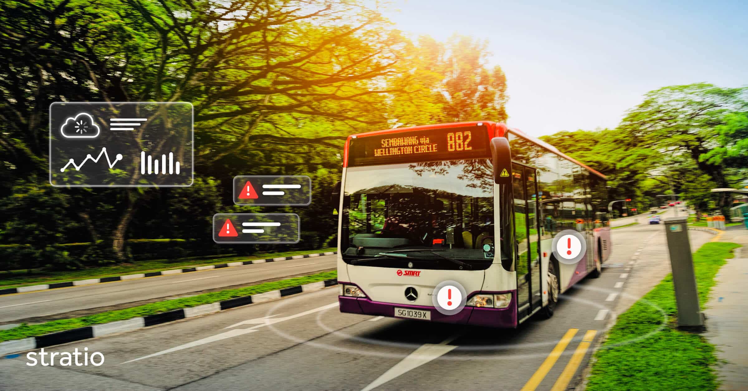 a bus equipped with predictive maintenance